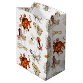 Aquareller Cephalopod Mittlere Geschenktüte (Rückseite Schrägansicht)