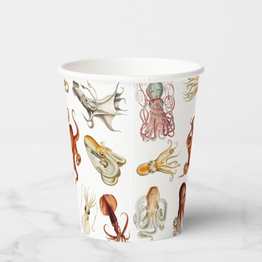 Aquareller Cephalopod Pappbecher (Rechts)