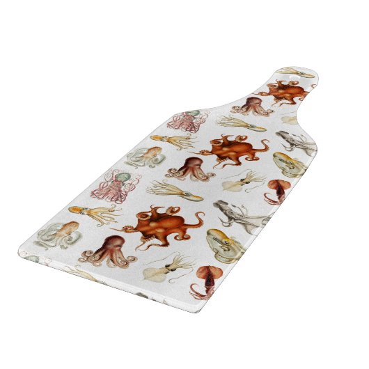 Aquareller Cephalopod Schneidebrett (Ecke)