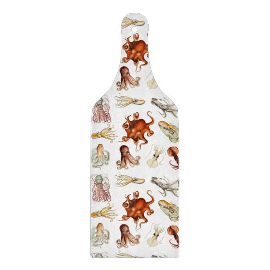 Aquareller Cephalopod Schneidebrett (Vorderseite)