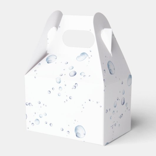 Aquareller-Delphin-Babydusche Geschenkschachtel (Rückseite)