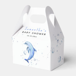 Aquareller-Delphin-Babydusche Geschenkschachtel
