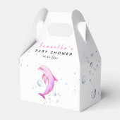 Aquareller-Delphin-Babydusche Geschenkschachtel (Vorderseite)