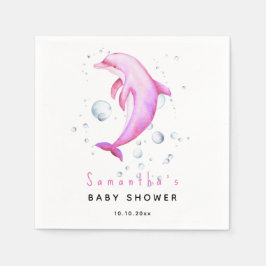 Aquareller-Delphin-Babydusche Serviette