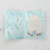 Aquareller, Eier, Blume und Korb Karte (Innenseite)