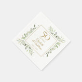 Aquareller Elegant Gold 50 Jahre Jubiläum Serviette (Ecke)