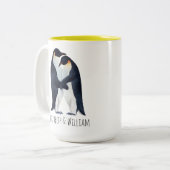  Aquareller Emperor Pinguine Coupname  Zweifarbige Tasse (Vorderseite Links)