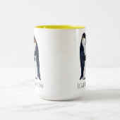  Aquareller Emperor Pinguine Coupname  Zweifarbige Tasse (Mittel)