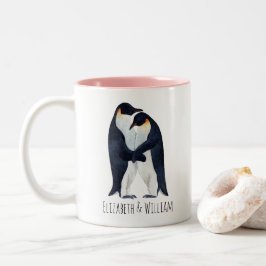 Aquareller Emperor Pinguine Coupname Zweifarbige Tasse