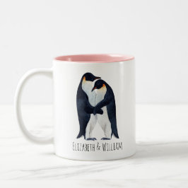  Aquareller Emperor Pinguine Coupname  Zweifarbige Tasse