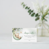 Aquareller Eukalyptus-Teddy über dem Mond Begleitkarte (Stehend Vorderseite)