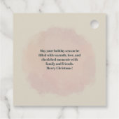 Aquareller Ferienbaum im Retro-Stil Gefallen Box Geschenkanhänger (Rückseite)