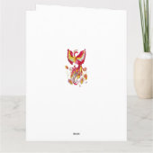 Aquareller-Firebird oder Phoenix-Fantasie-Kreatur Karte (Rückseite)