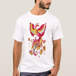 Aquareller-Firebird oder Phoenix-Fantasie-Kreatur T-Shirt
