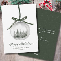 Aquareller Frohsinn Feiertage Weihnachtsschmuck