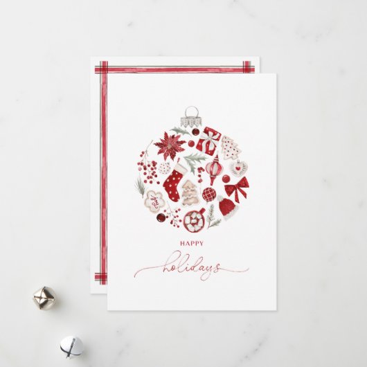 Aquareller Frohsinn Weihnachten Weihnachten (Vorderseite/Rückseite Beispiel)