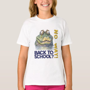 Aquareller Funny Back-to-School Alligator T-Shirt
