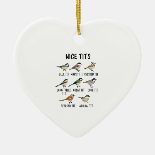 Aquareller Funny Bird Lover Keramik Ornament (Vorne)