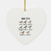 Aquareller Funny Bird Lover Keramik Ornament (Hinten)