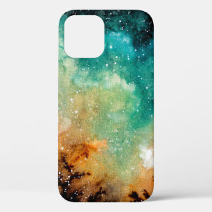 Aquareller Gelber Nebel, Sterne und Dunkle Farbe Case-Mate iPhone Hülle