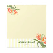 Aquareller Gelber Papagei Tulips Blumenzwiebeln Notizblock (Vorderseite)