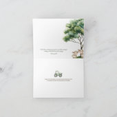 Aquareller Grüne Traktorfarm Danke Karten (Innenseite)