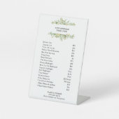 Aquareller Grüner Foliage Salon Sockelschild (Vorderseite)