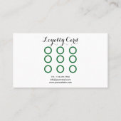 Aquareller Grüner Foliage Salon Treuekarte (Rückseite)