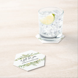 Aquareller Grüner Foliage Salon Untersetzer