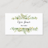 Aquareller Grüner Foliage Salon Visitenkarte (Vorderseite)
