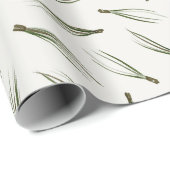 Aquareller Grüner Pine Tree Moderne Weihnachten Geschenkpapier (Rolleneckpunkt)