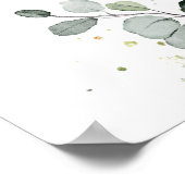 Aquareller Grünpflanzen Begrüßung Poster (Ecke)