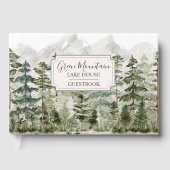 Aquareller Grünwald Berg Hütte Seehaus Gästebuch (Vorderseite)