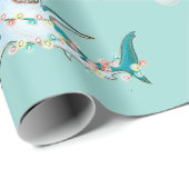 Aquareller Hai Riff Weihnachtssee Dolphin Geschenkpapier (Rolleneckpunkt)