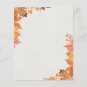 Aquareller Herbsteinladung Flyer (Hinten)