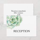 Aquareller Hochzeitsempfang einladen Begleitkarte (Vorne/Hinten)