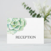 Aquareller Hochzeitsempfang einladen Begleitkarte (Stehend Vorderseite)