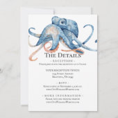 Aquareller in einer Hochzeit am Strand Einladung (Rückseite)