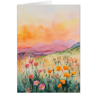 Aquareller Jeder Anlass Notecard Floral Nature