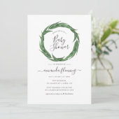 Aquareller Kinderdusche Einladung (Stehend Vorderseite)