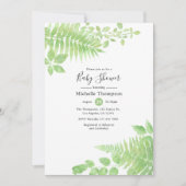 Aquareller Kinderdusche Einladung (Vorderseite)