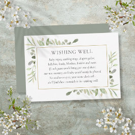 Aquareller Kinderdusche wünschenswert Begleitkarte