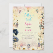 Aquareller-Kindergeburtstag im Garten Einladung (Vorderseite)