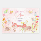 Aquareller-Kindergeburtstag im Garten Geschenkpapier Set (Vorderseite)