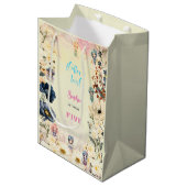 Aquareller-Kindergeburtstag im Garten Mittlere Geschenktüte (Vorderseite Schrägansicht)