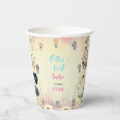 Aquareller-Kindergeburtstag im Garten Pappbecher (Vorderseite)