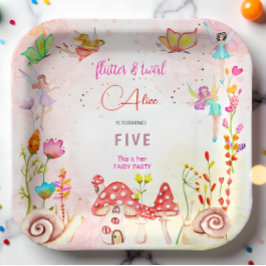 Aquareller-Kindergeburtstag im Garten Pappteller