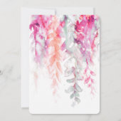 Aquareller Korallenkoralle Rosa Hochzeit Einladung (Rückseite)