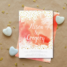 Aquareller Korallenriff Confetti-Verlobung