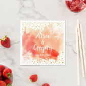 Aquareller Korallenriff Goldmedaille Konfetti Hoch Serviette (Beispiel)